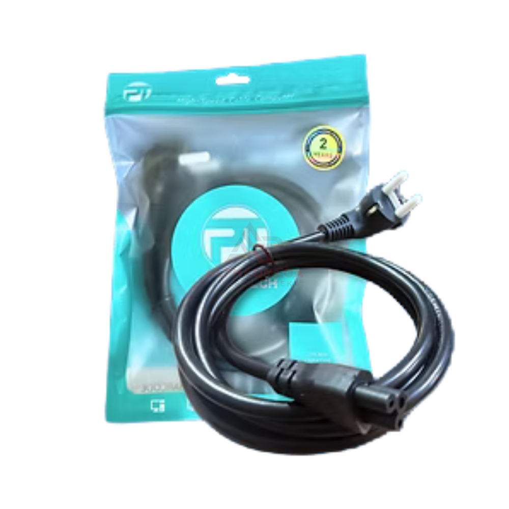PROFFTECH CABLE POWER NOTEBOOK 3 LUBANG 1.5M Kabel Charger Laptop AC Power Cord Clover Leaf 3 Pin Berkualitas