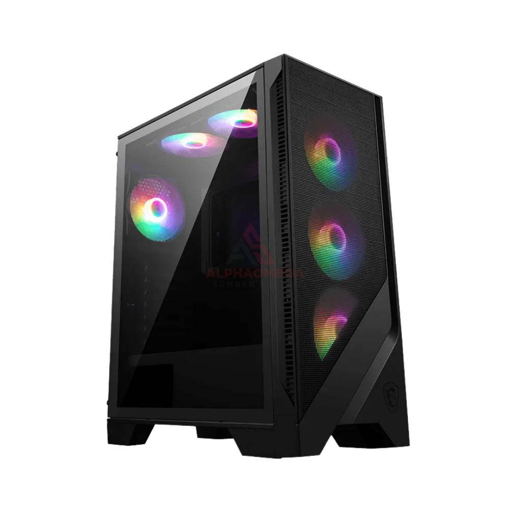 MSI MAG FORGE 120A Mid Tower Gaming Case Tempered Glass Auto RGB ATX Gaming Case GARANSI RESMI INDONESIA