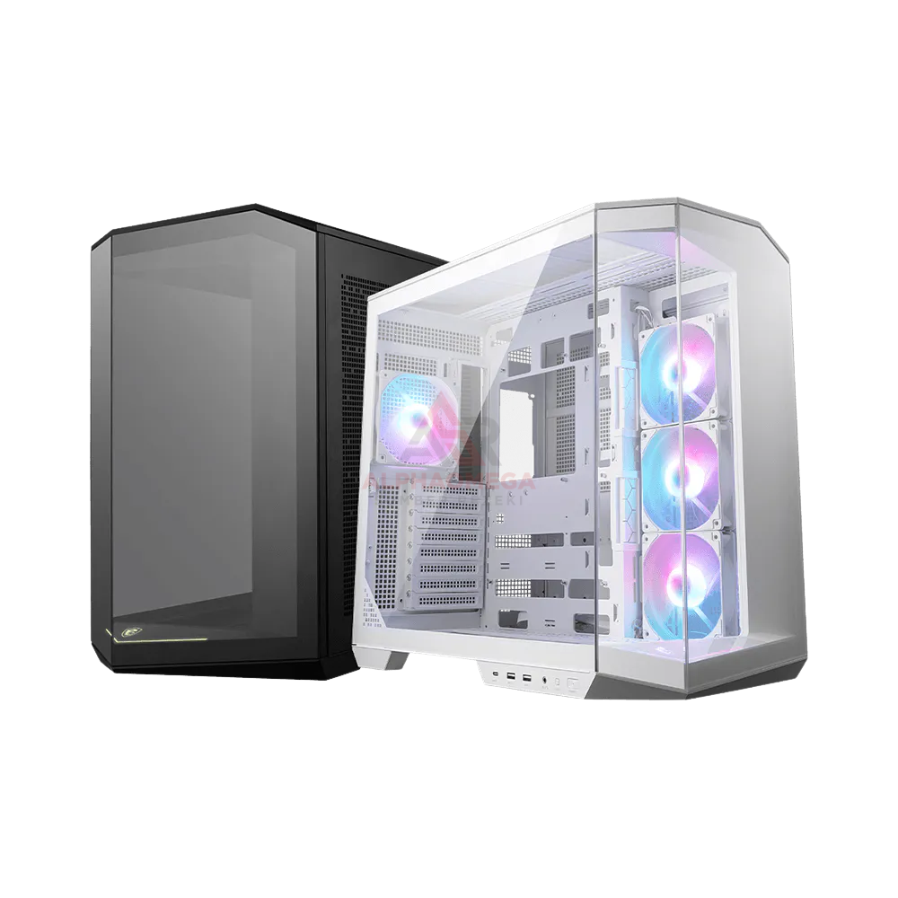 MSI MAG PANO 100R PZ WHITE Mid Tower Gaming Case Panoramic Tempered Glass ARGB ATX White Gaming Case GARANSI RESMI INDONESIA