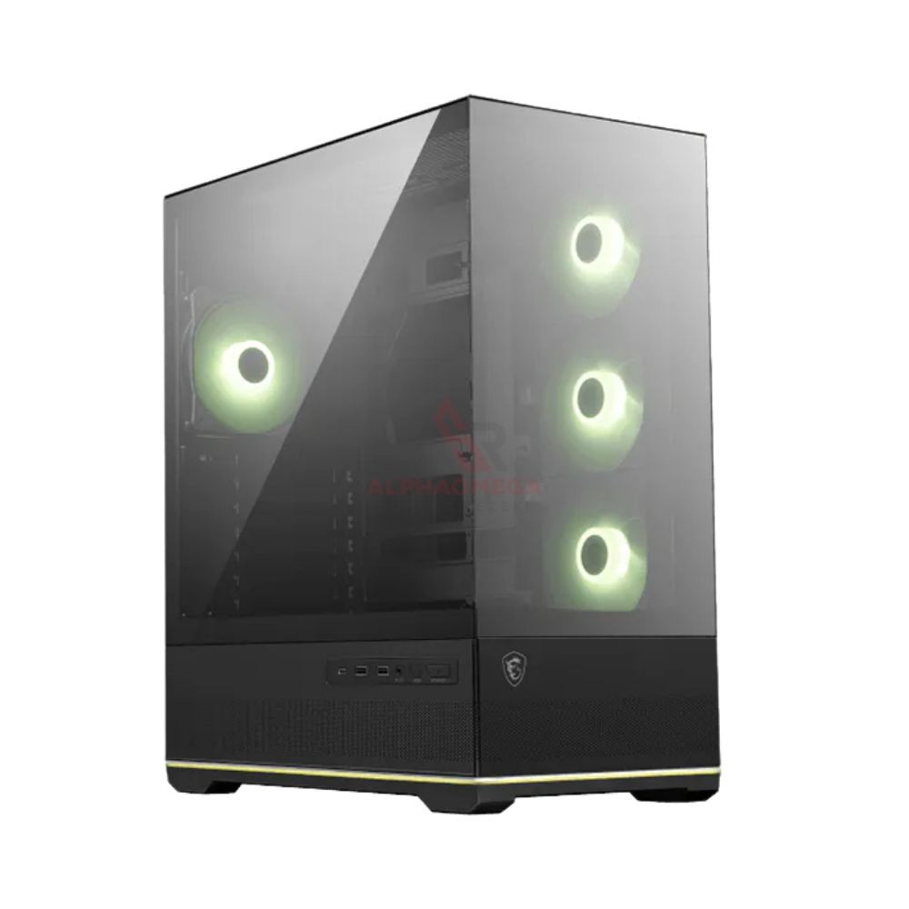 MSI MAG PANO 110R PZ BLACK Mid Tower Gaming Case Panoramic Tempered Glass ARGB ATX Black Gaming Case GARANSI RESMI INDONESIA