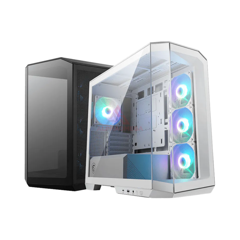 MSI MAG PANO M100R PZ WHITE Micro ATX Gaming Case Panoramic Tempered Glass ARGB White Gaming Case GARANSI RESMI INDONESIA