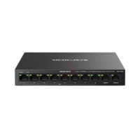 MERCUSYS MS110CMP 8-Port 10/100 Mbps + 2-Port Gigabit Desktop Switch with 8-Port PoE+ Switch PoE 8 Port + 2 Gigabit Desktop