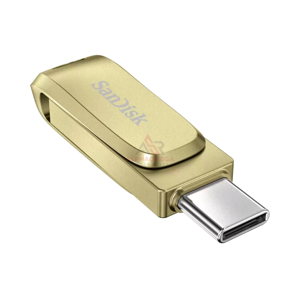 SanDisk Ultra Dual Drive Luxe 128GB USB Type-C USB 3.2 Dual OTG Metal Gold Original