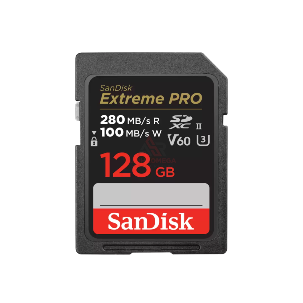 SanDisk Extreme PRO SD Card 128GB UHS-II Read 280MBs Write 100MBs SDSDXEP-128G-GN4IN 6K