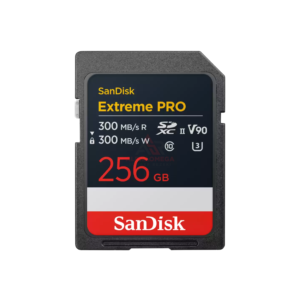 SanDisk Extreme Pro SD, V90, 300MB/s R, 300MB/s W, 256GB 300MB/s