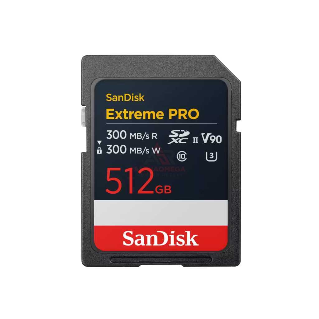 SanDisk Extreme Pro SD, V90, 300MB/s R, 300MB/s W, 512GB 300MB/s