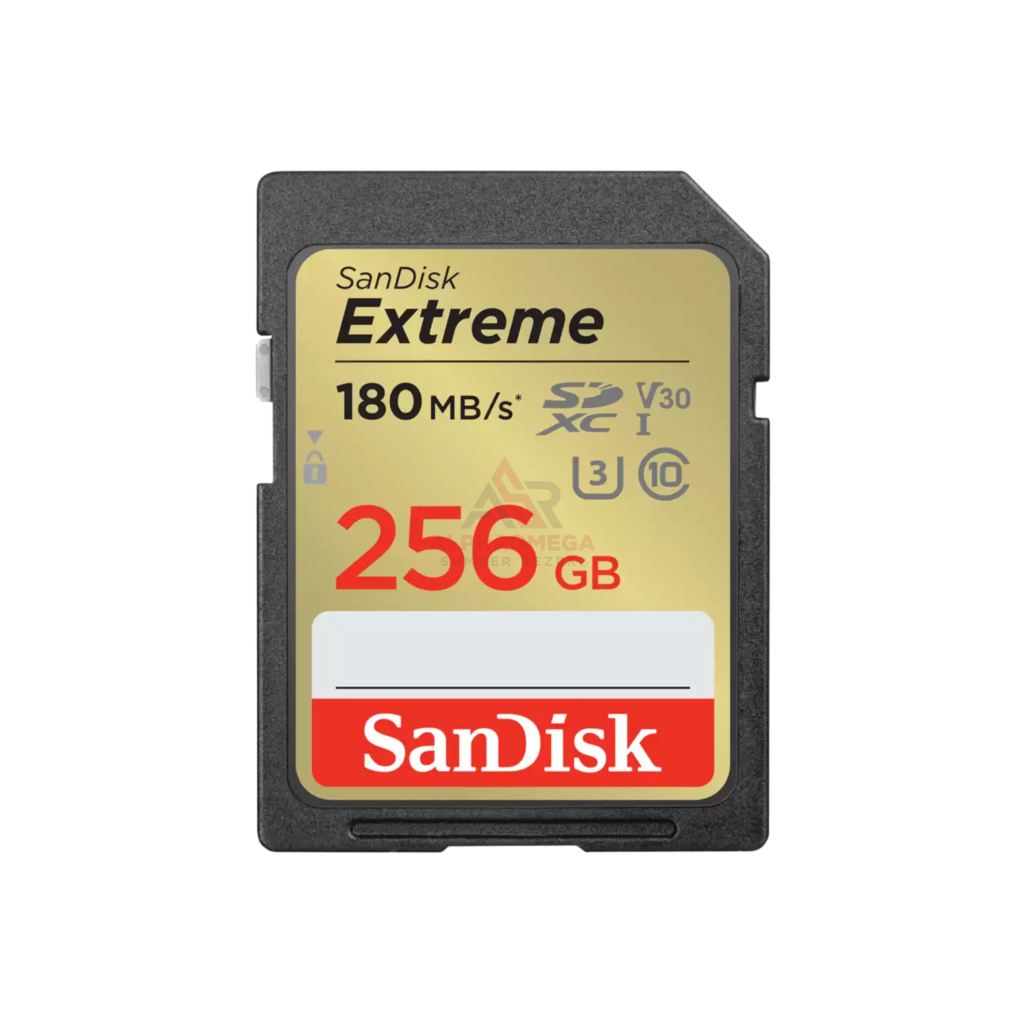SanDisk Extreme SD Card 256GB Read 180MBs Write 130MBs SDSDXVV-256G-GNCIN 4K