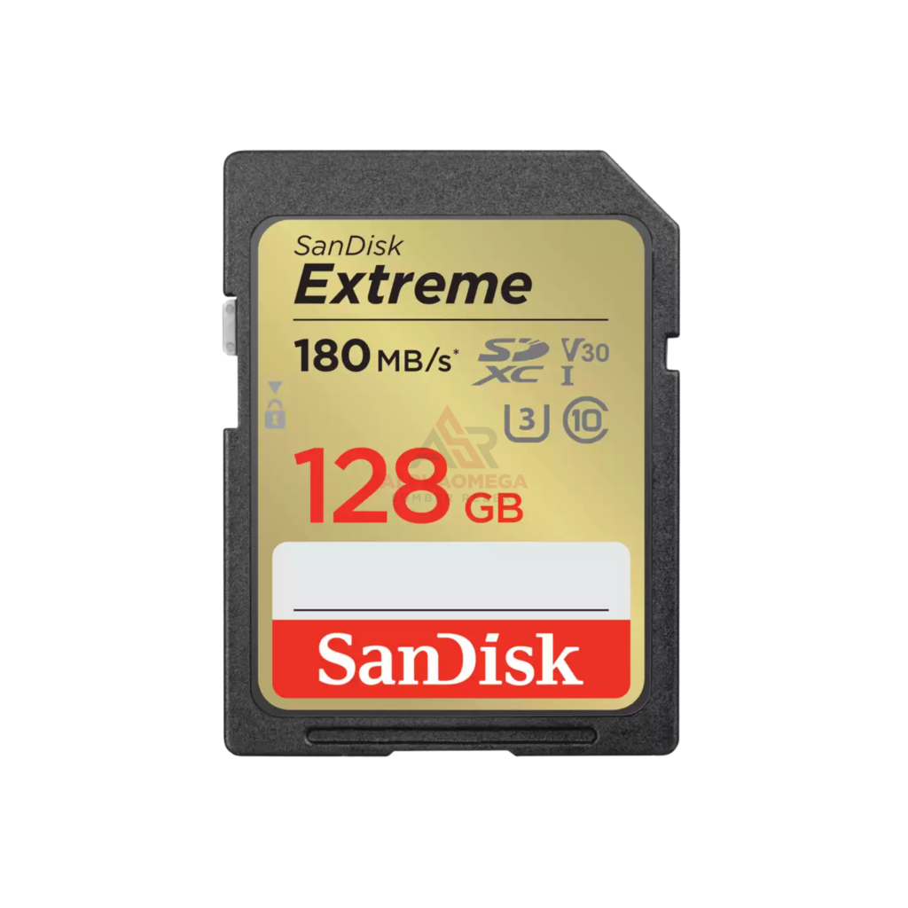 SanDisk Extreme SD Card 128GB Read 180MBs Write 90MBs SDSDXVA-128G-GNCIN 4K
