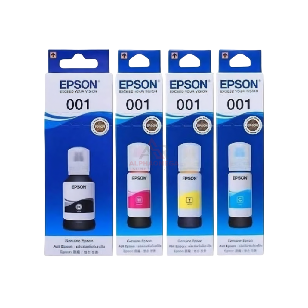 Epson T001 Original Ink Black Cyan Magenta Yellow Tinta Printer Epson