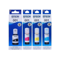 Epson T001 Original Ink Black Cyan Magenta Yellow Tinta Printer Epson