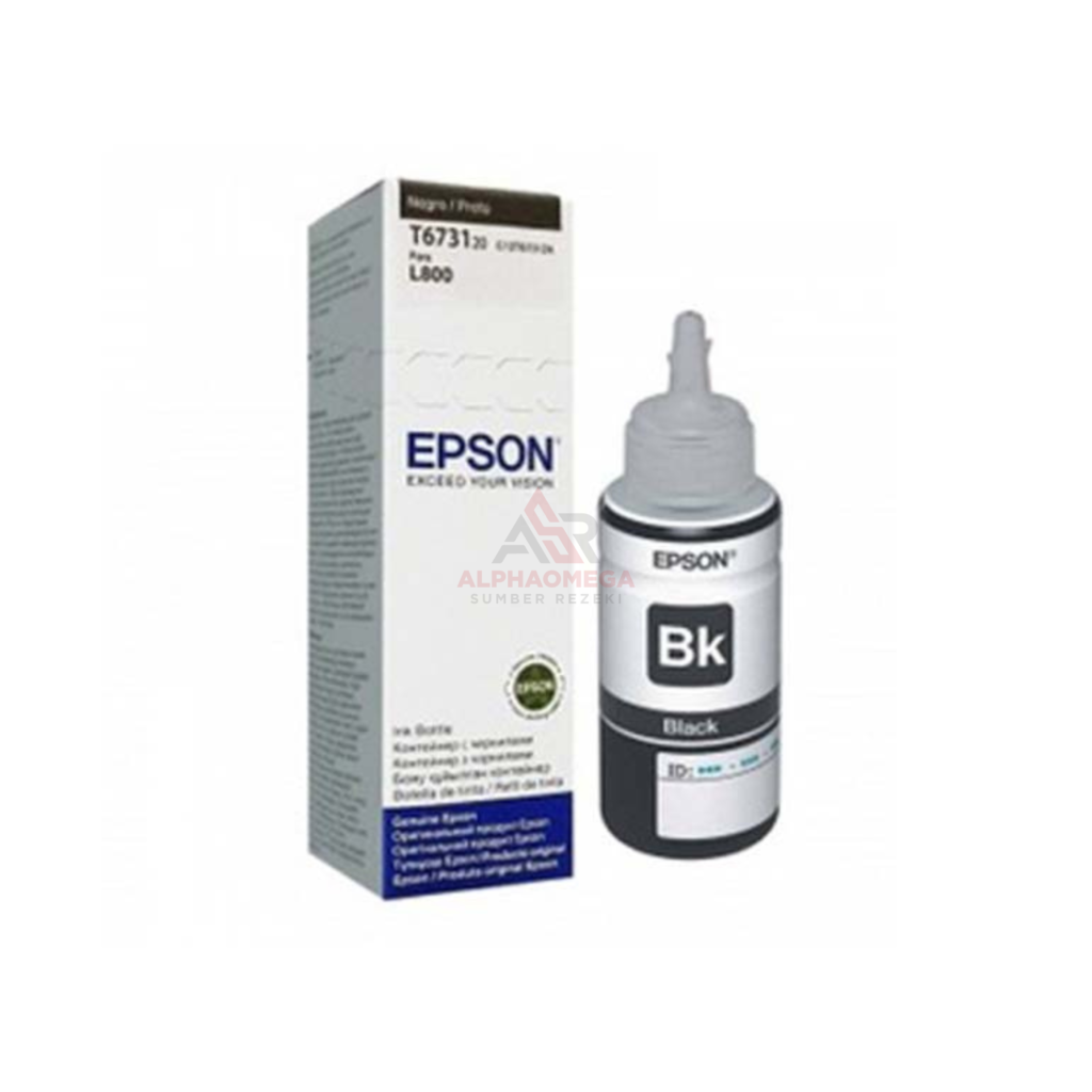Epson T6731 Black Original Ink 70ml Tinta Printer Epson L800 L805 L850 L1800 Photo Series