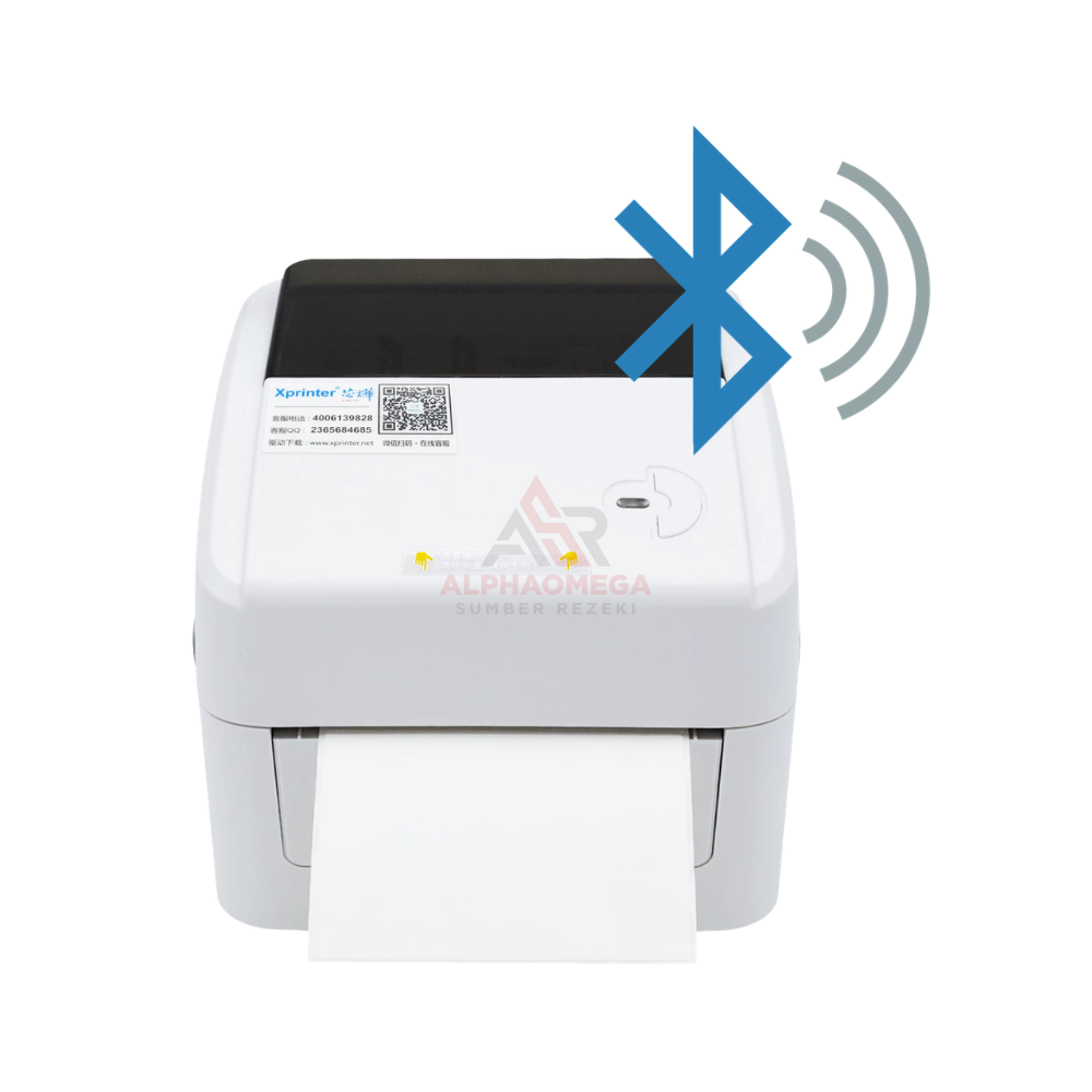 XPRINTER PRINTER BARCODE XP-420B WHITE USB + BLUETOOTH Thermal Label Barcode Printer High Speed
