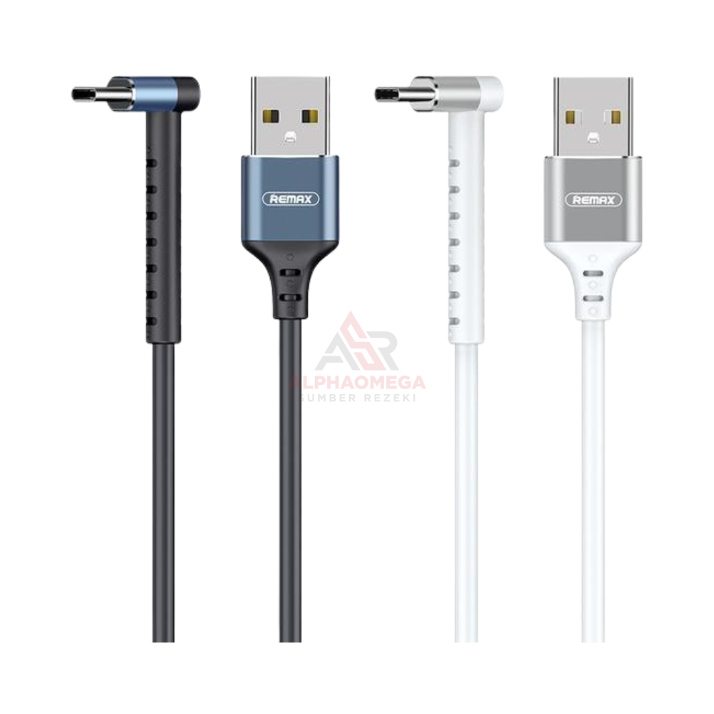 REMAX CABLE TYPE C AND PHONE HOLDER 2IN1 JOY SERIES RC-100A – Kabel Charger Type-C Fast Charging 2.4A dengan Holder HP, Kabel Data 1M Desain L Shape