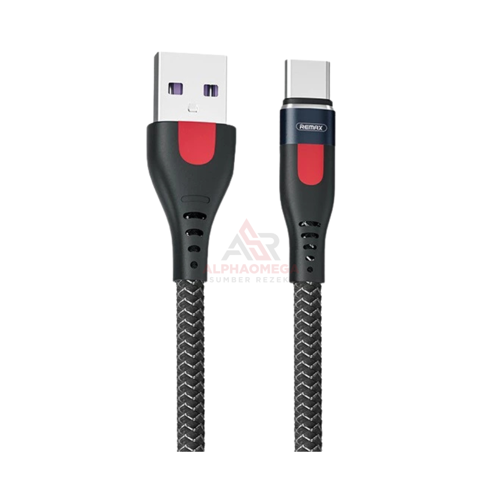 REMAX CABLE TYPE-C LESU PRO 1M RC-188A – Kabel Charger USB Type-C Fast Charging 5A, Kabel Data Braided Aluminium Alloy Super Kuat