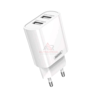 REMAX CHARGER DUAL USB RP-U35 WHITE – Kepala Charger 2 Port USB Fast Charging 2.1A, Travel Adapter Universal Android & iPhone