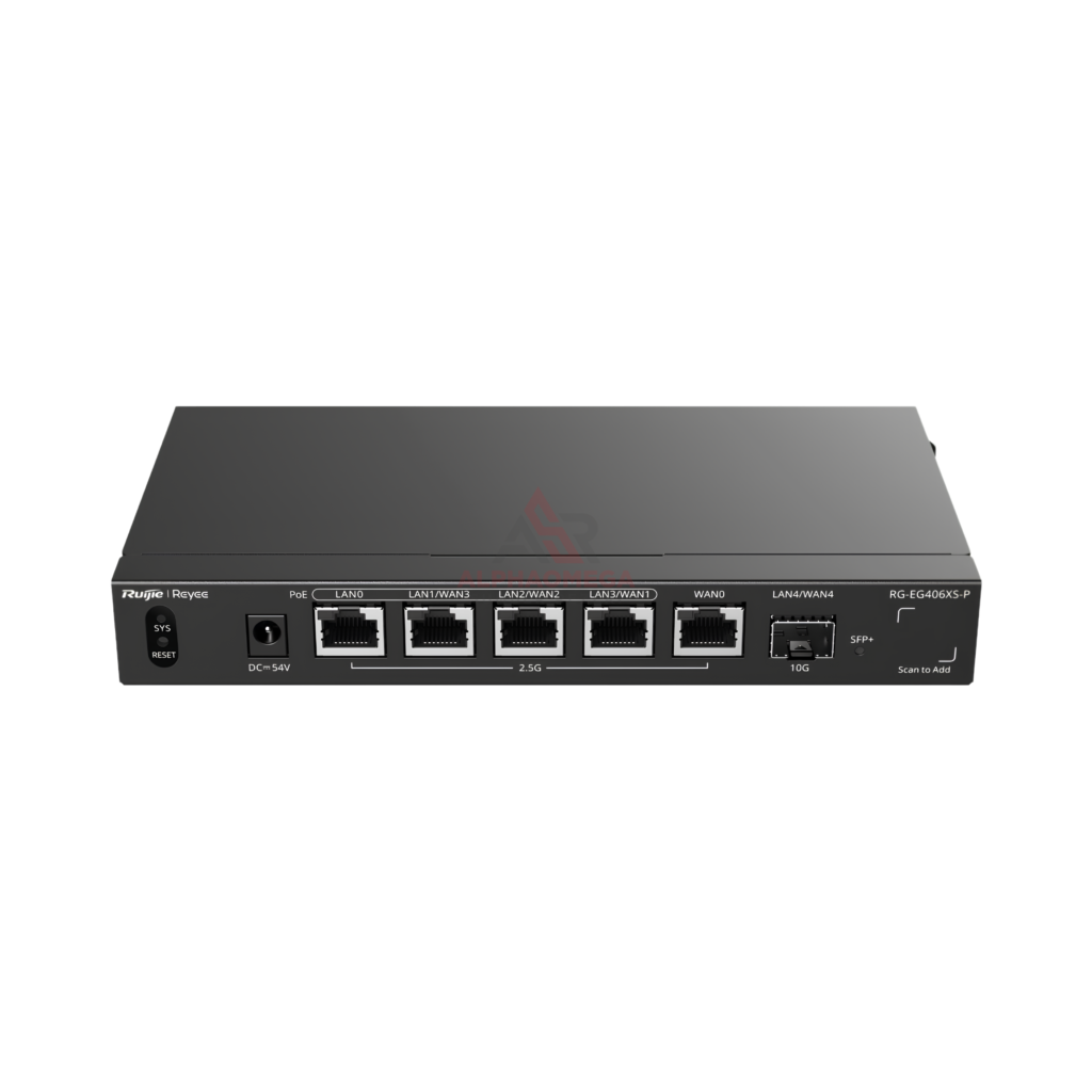 Ruijie Reyee RG-EG406XS-P Smart Multi-WAN Wired Enterprise PoE Gateway Router 10G SFP+ 2.5G Original Garansi Resmi
