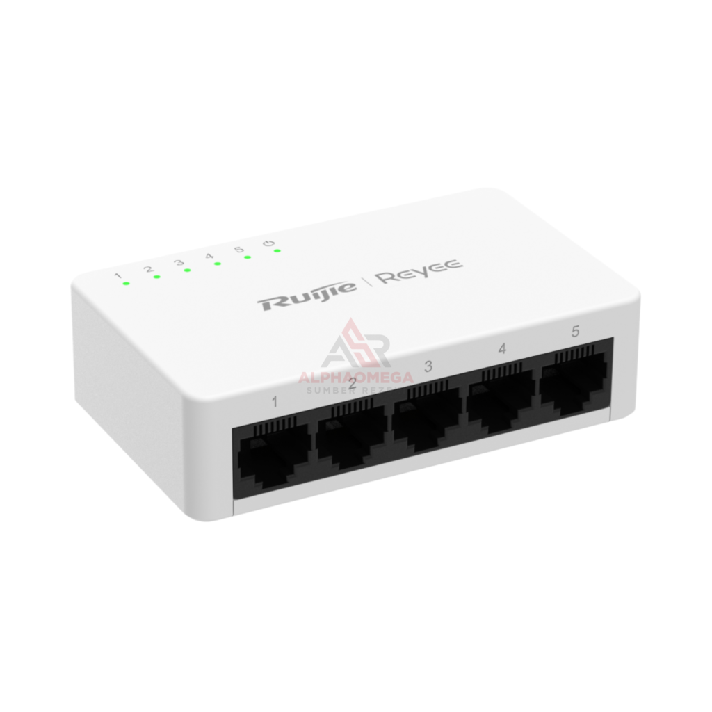 Ruijie Reyee RG-ES05F 5-Port 10/100 Mbps Desktop Unmanaged Switch Visibility Ruijie Cloud Original Garansi Resmi
