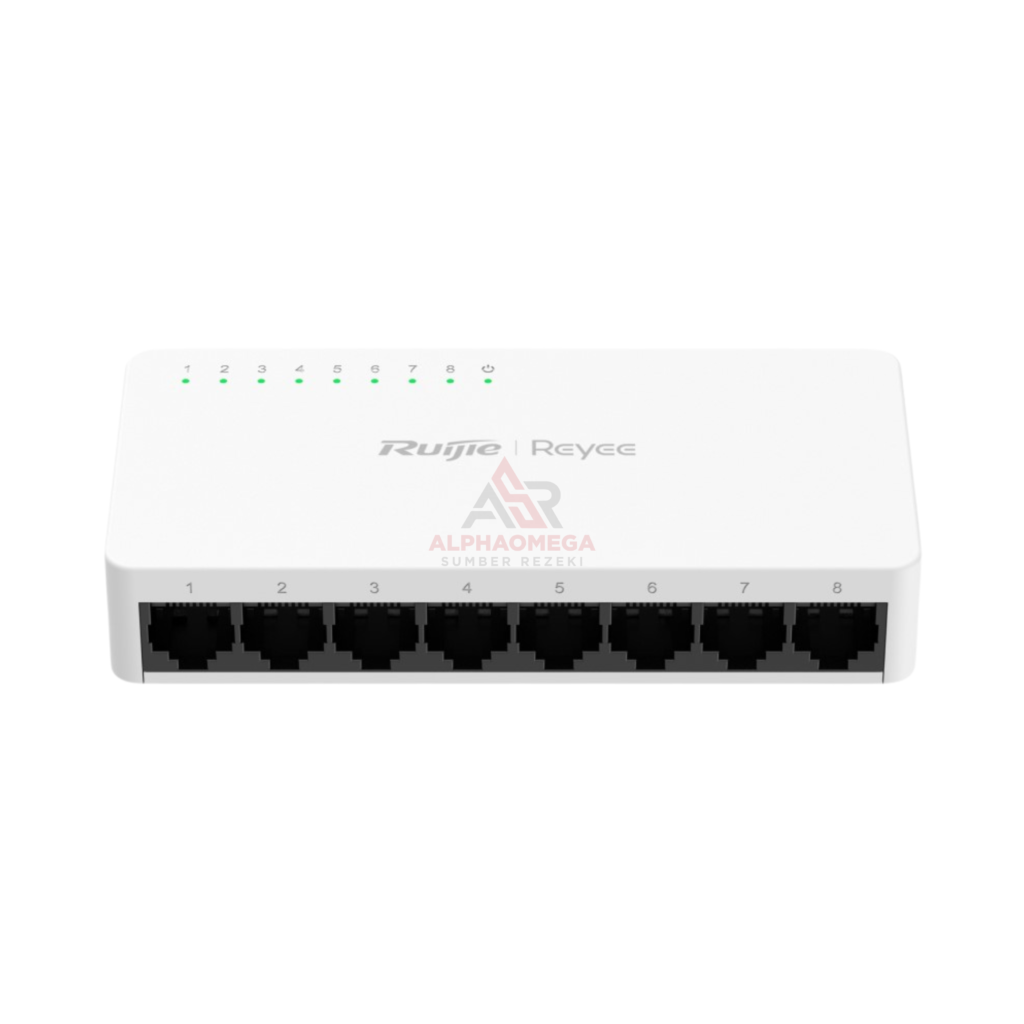Ruijie Reyee RG-ES08F 8-Port 10/100 Mbps Desktop Unmanaged Switch Visibility Ruijie Cloud Original Garansi Resmi
