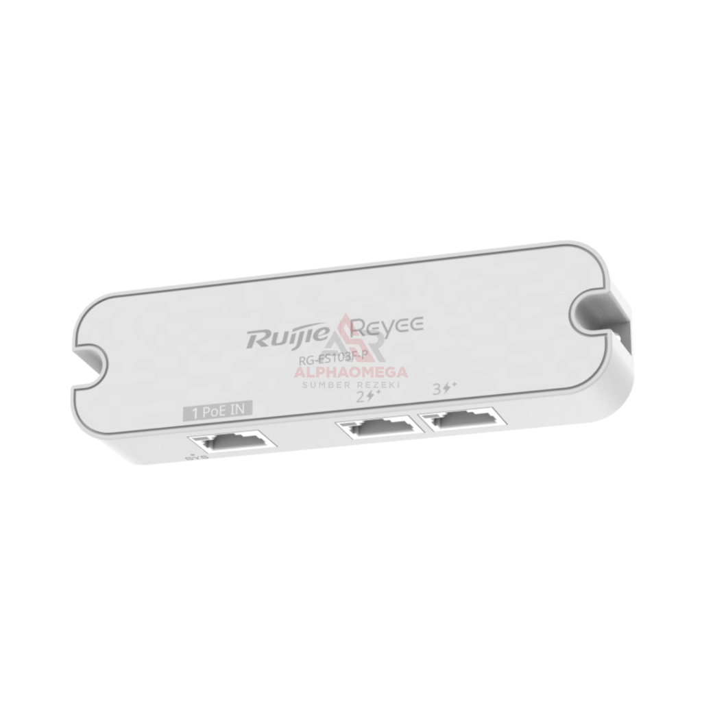 Ruijie Reyee RG-ES103F-P 3-Port 10/100 Mbps Desktop Unmanaged Switch PoE Passthrough Original Garansi Resmi