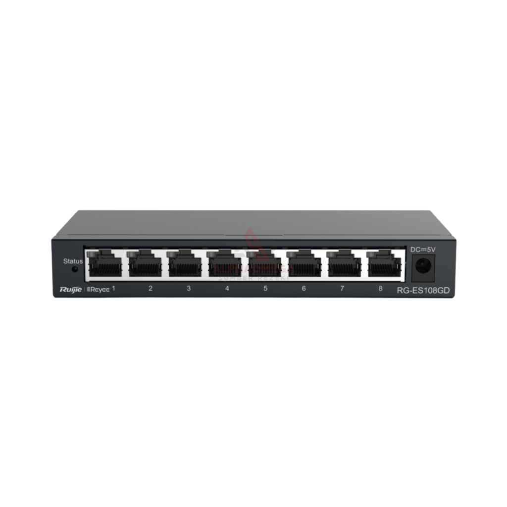 Ruijie Reyee RG-ES108GD 8-Port 10/100/1000 Mbps Gigabit Desktop Unmanaged Switch Visibility Ruijie Cloud Original Garansi Resmi