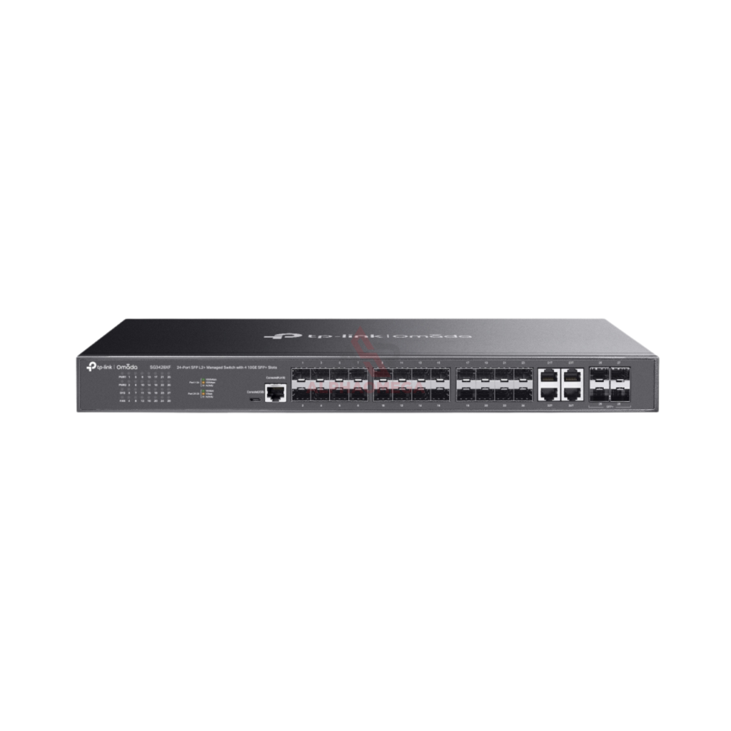 TP-Link Omada SG3428XF JetStream L2+ Managed Switch 24 Port SFP dengan 4 Port 10G SFP+