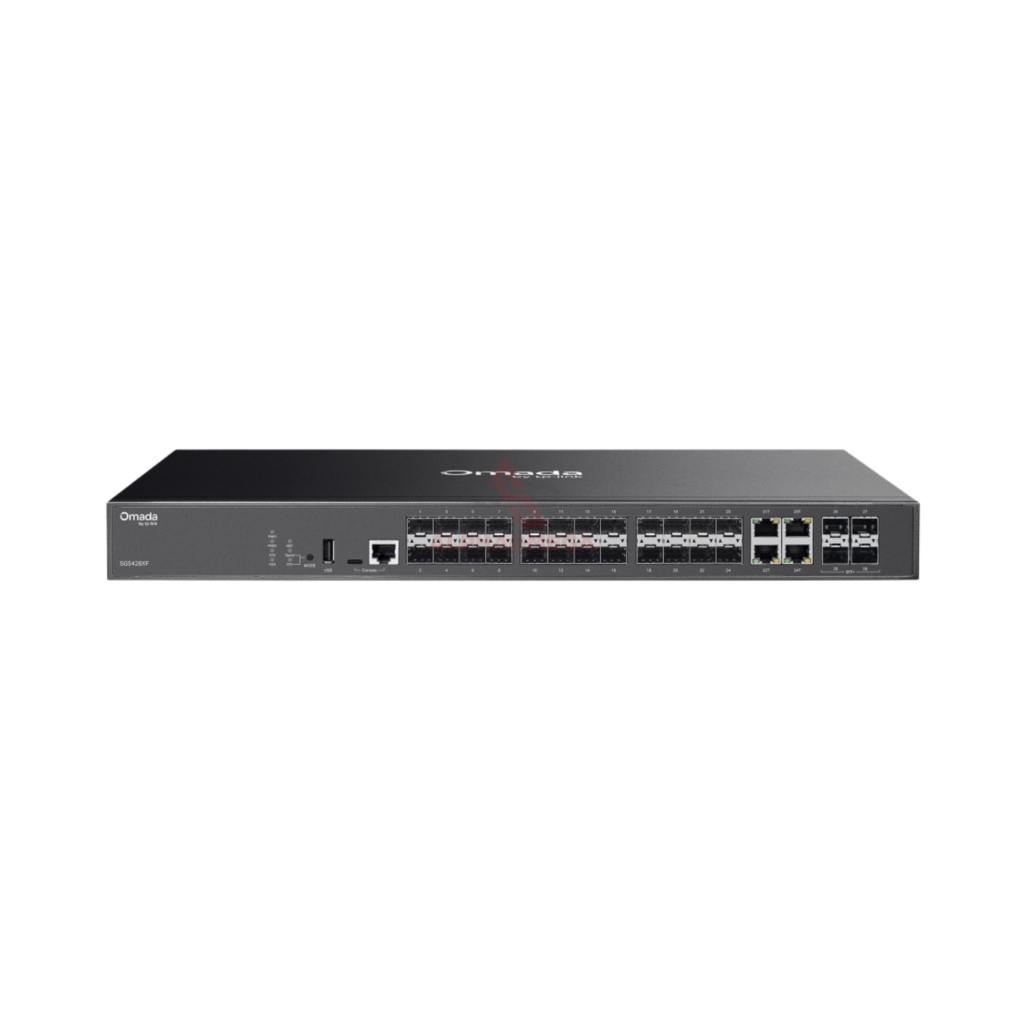 TP-Link Omada SG5428XF L3 Managed Fiber Switch 20 Port SFP 4 Port Combo 4 Port 10G SFP+