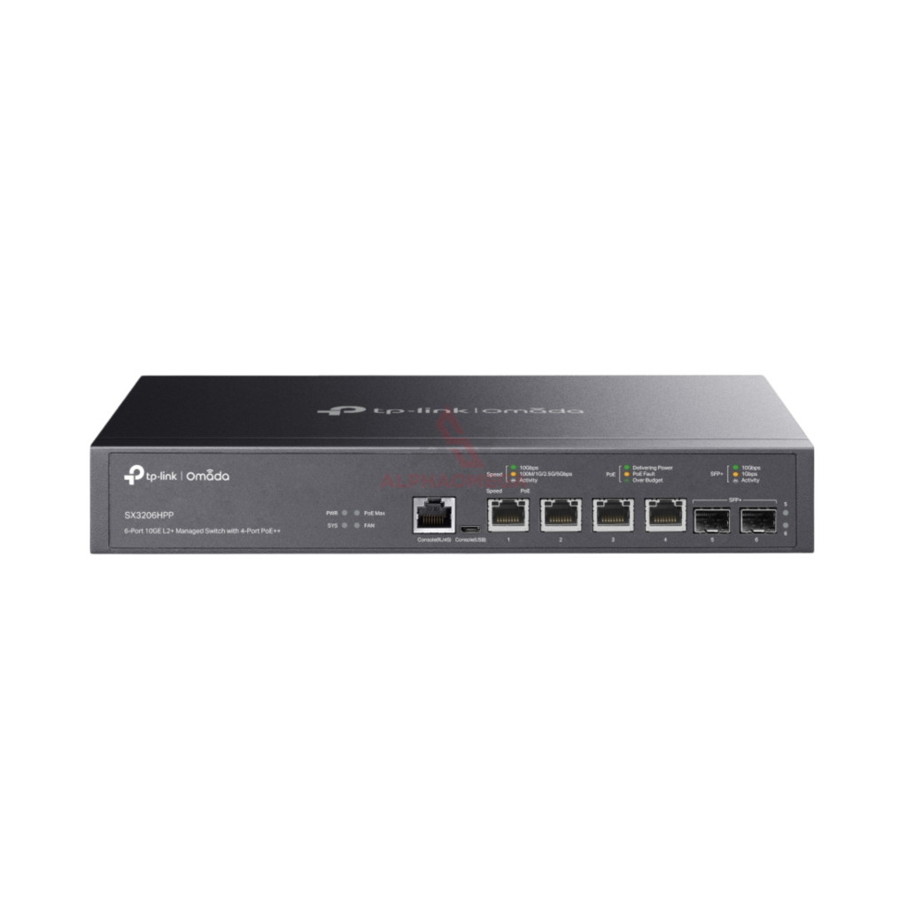 TP-Link Omada SX3206HPP L2+ Managed Switch 4 Port 10G PoE++ 2 Port 10G SFP+ Spesifikasi Lengkap