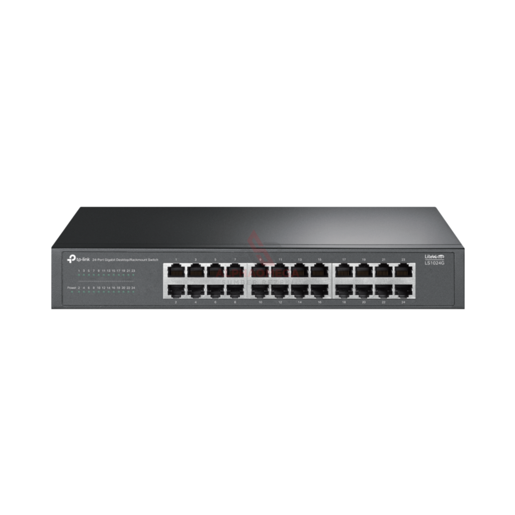 TP-Link LS1024G 24-Port Gigabit Desktop/Rackmount Switch Unmanaged (Steel Case, 48Gbps, Green Technology)