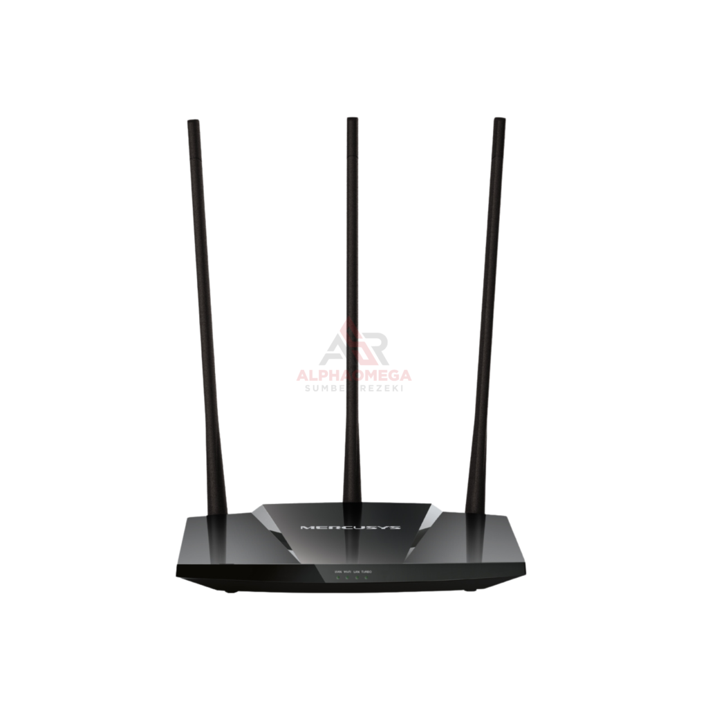 Mercusys MW330HP 300Mbps High Power Wireless N Router 3 Antena 7dBi Turbo Button