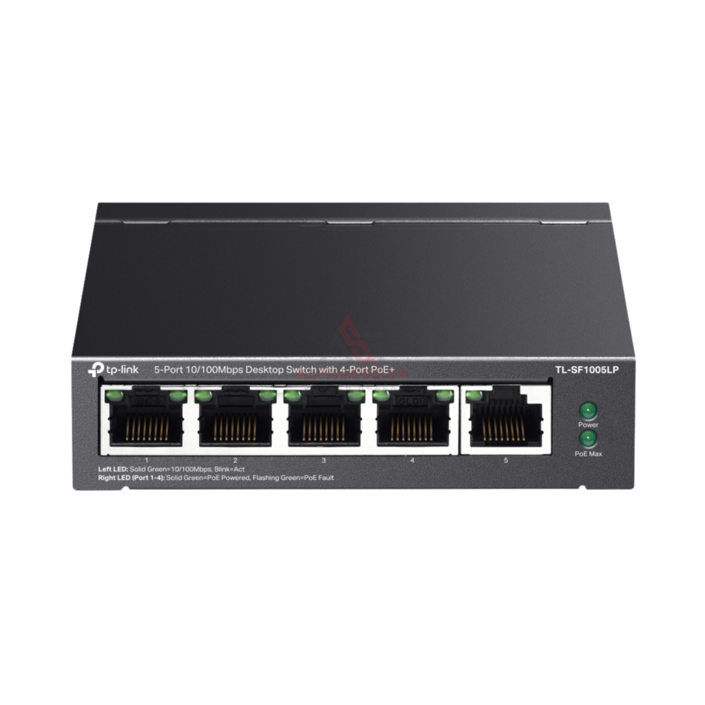 TP-Link TL-SF1005LP 5-Port Switch PoE Unmanaged (4 Port PoE+ 41W, Extend Mode 250m)