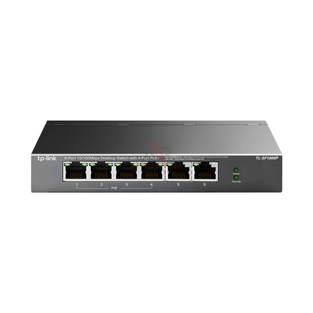 TP-Link TL-SF1006P 6-Port Switch Hub LAN Fast Ethernet dengan 4-Port PoE+ 67W