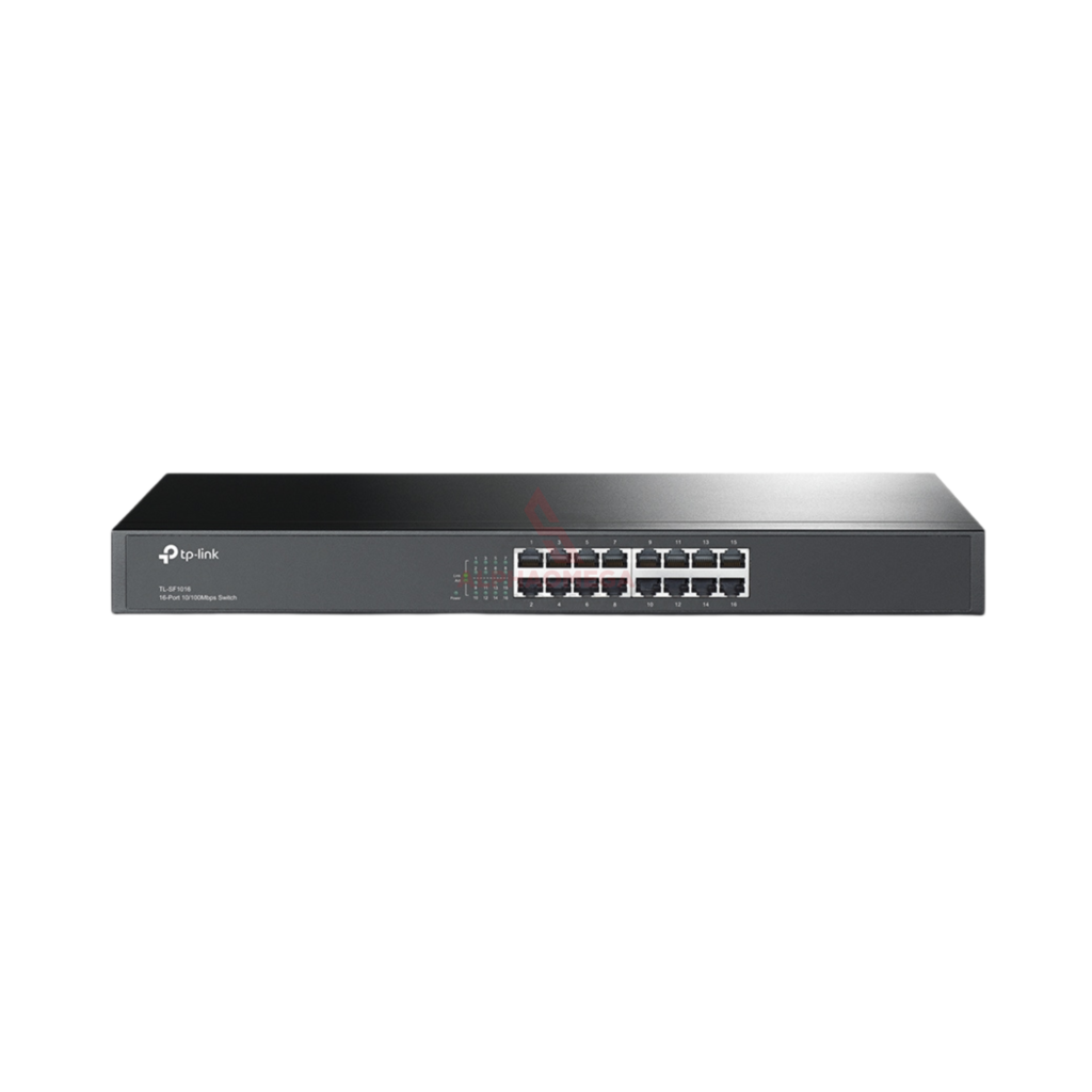TP-Link TL-SF1016 16-Port Fast Ethernet Rackmount Switch Unmanaged (19 Inch Metal Chassis, Green Technology)