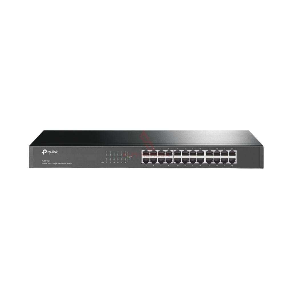 TP-Link TL-SF1024 24-Port Fast Ethernet Rackmount Switch Unmanaged (19 Inch Metal Chassis, Green Technology)