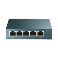 TP-Link TL-SG105 5-Port Gigabit Desktop Switch Unmanaged (Steel Case, IGMP Snooping, 802.1p QoS)