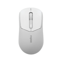 Rapoo 1630 Silent Wireless Optical Mouse 2.4G 3200 DPI (Silent Click / 12 Months Battery) - Grey White Garansi Resmi