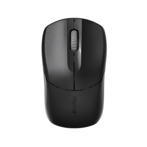 Rapoo B1S Silent Black Wireless Optical Mouse 2.4GHz 1200 DPI (Silent Click / 12 Months Battery) - Hitam Garansi Resmi