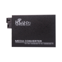 HSAirpo CM100-POE Fiber Media Converter NetLink 10/100Mbps 20KM Single Mode SC - Support PoE Pendingin Heatsink (1 Pair / 2 Pcs A&B)