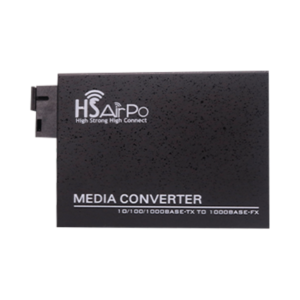 HSAirpo CM100-POE Fiber Media Converter NetLink 10/100Mbps 20KM Single Mode SC - Support PoE Pendingin Heatsink (1 Pair / 2 Pcs A&B)