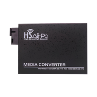 HSAirpo HS-CM1000 Media Converter Fiber Optic Full Gigabit 10/100/1000Mbps 20KM Single Mode SC (1 Pair / 2 Pcs A&B)