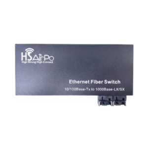 HSAirpo CM2F8E-POE Switch Fiber Optic Media Converter 2 Fiber 8 LAN RJ45 10/100Mbps 20KM SC - Support Passive PoE 5V (A&B)