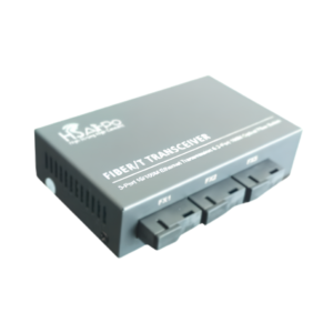 HSAirpo CM3F3E-POE Switch Fiber Optic Media Converter 3 Fiber 3 LAN RJ45 10/100Mbps - Support Passive PoE 5V-12V (AAB)