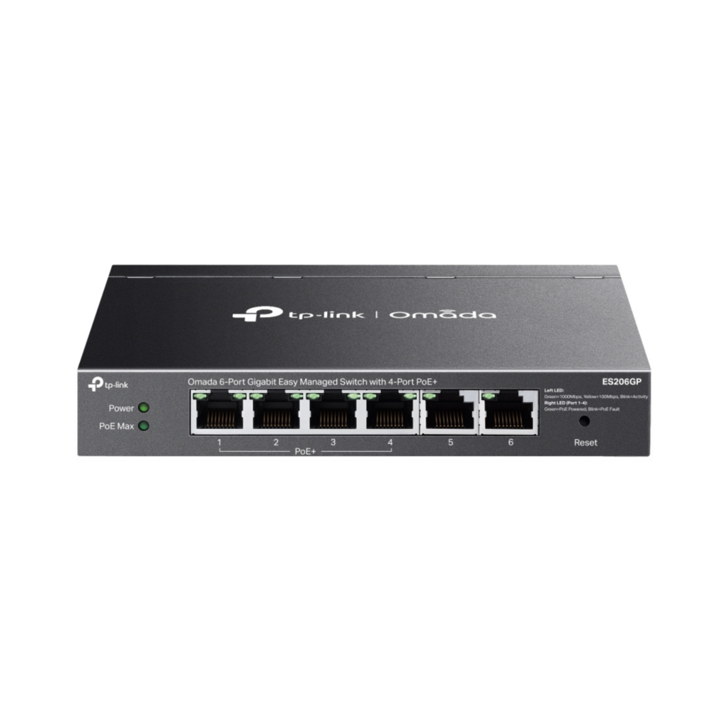 TP-LINK ES206GP 6-Port Gigabit Easy Managed PoE Switch with 4-Port PoE+ Barang Ori Garansi Resmi