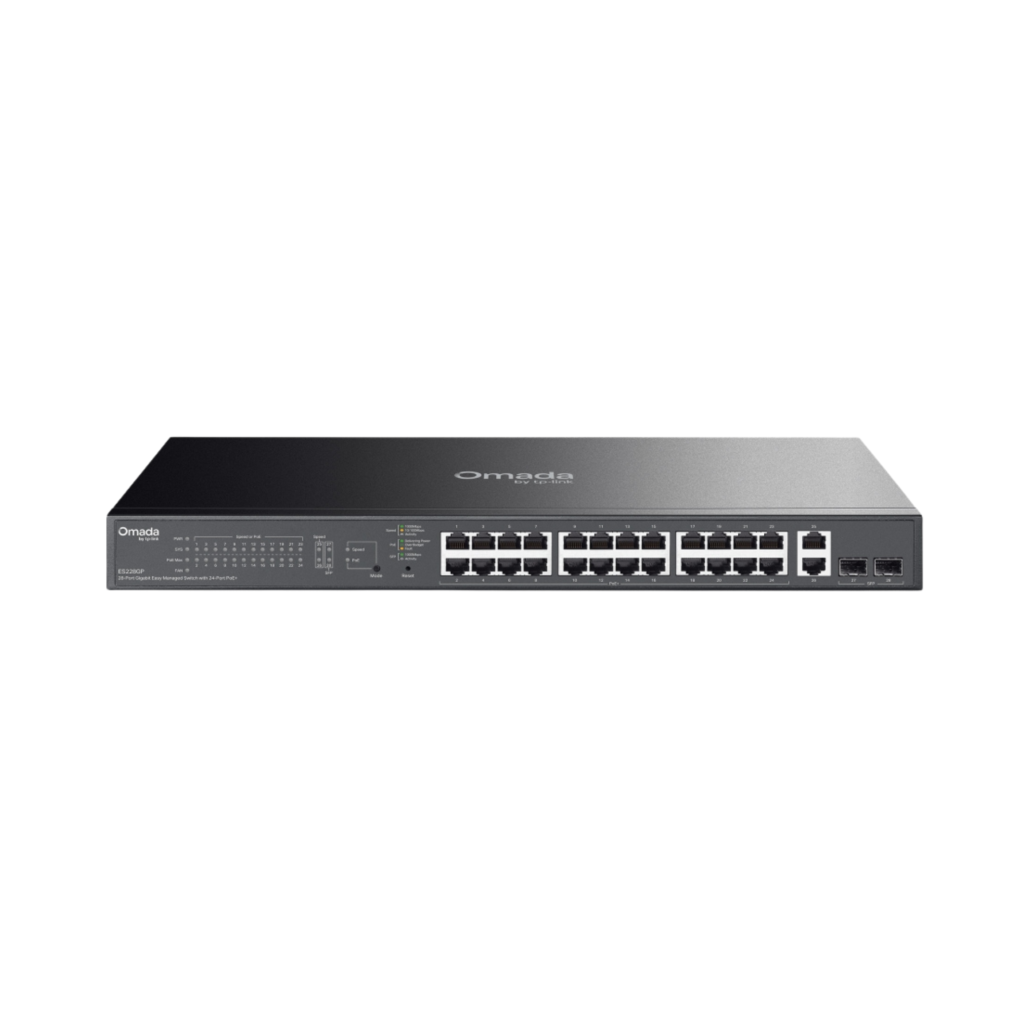 TP-LINK ES228GP 28-Port Gigabit Easy Managed Switch with 24-Port PoE+ Barang Ori Garansi Resmi