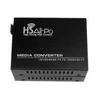 HSAirpo HS-CM200 Fiber Media Converter Fast Ethernet 10/100Mbps SC 155Mbps - Low Latency Support 9K Jumbo Packet