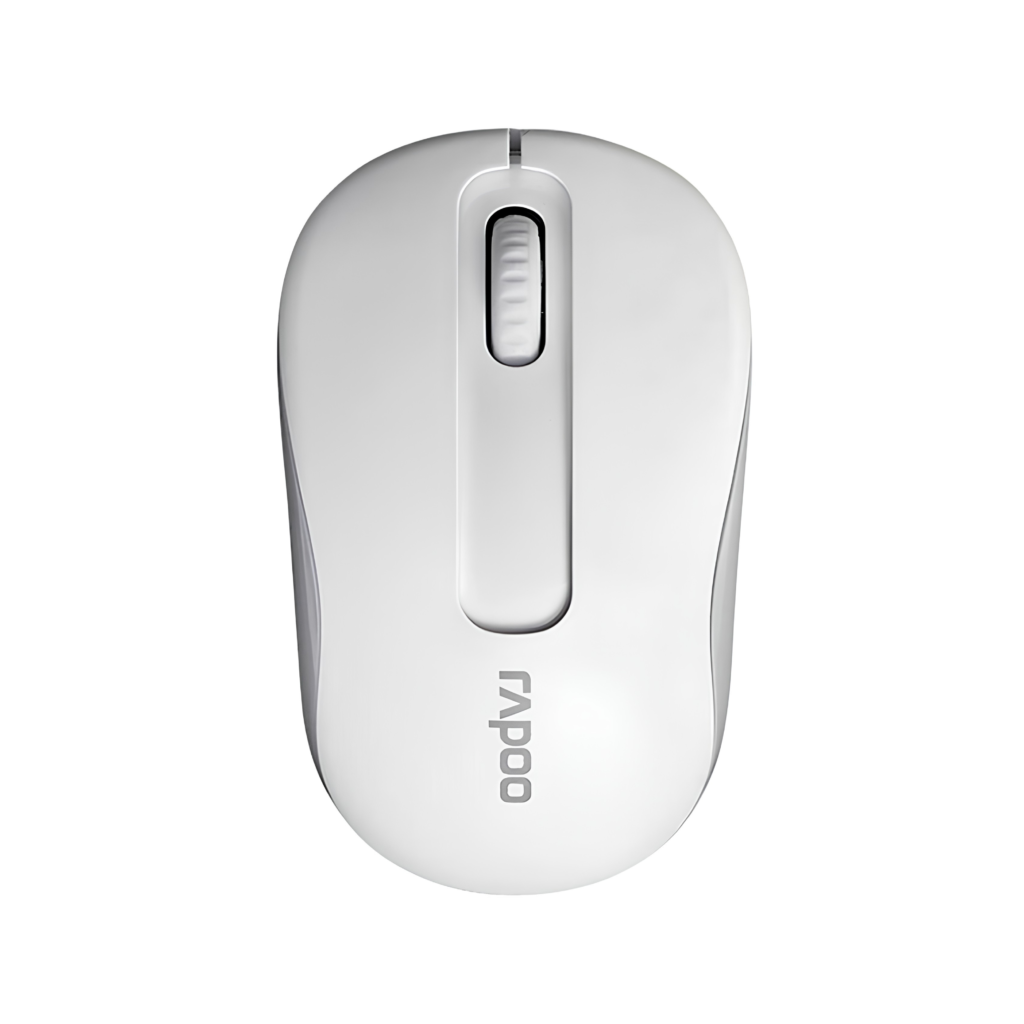 Rapoo M10 Plus White Wireless Optical Mouse 2.4GHz 1000 DPI (Ergonomic Ambidextrous / Compact Design) - Garansi Resmi