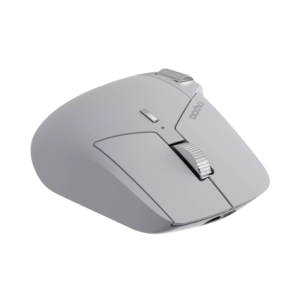 Rapoo MT760L Grey White Multi-Mode Wireless Optical Mouse Bluetooth 5.0/4.0 & 2.4GHz (4000 DPI / Aluminium Side Scroll / 800mAh Rechargeable) – Abu Putih Garansi Resmi