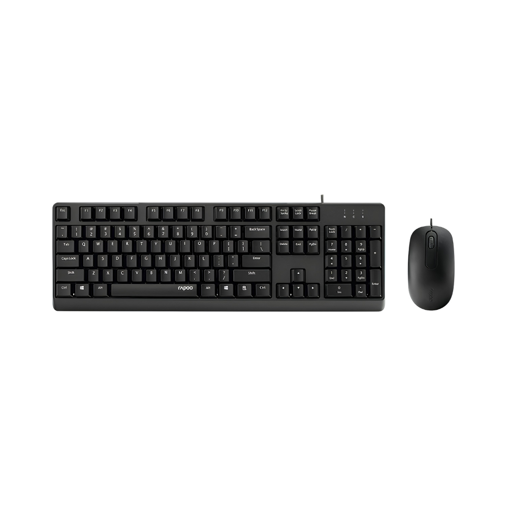 Rapoo X130Pro USB Wired Keyboard & Optical Mouse Combo Set - Garansi Resmi