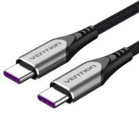 Vention Cable Data Type C to Type C Fast Charging 5A Nylon Braided 2M Gray VT-TAEHH