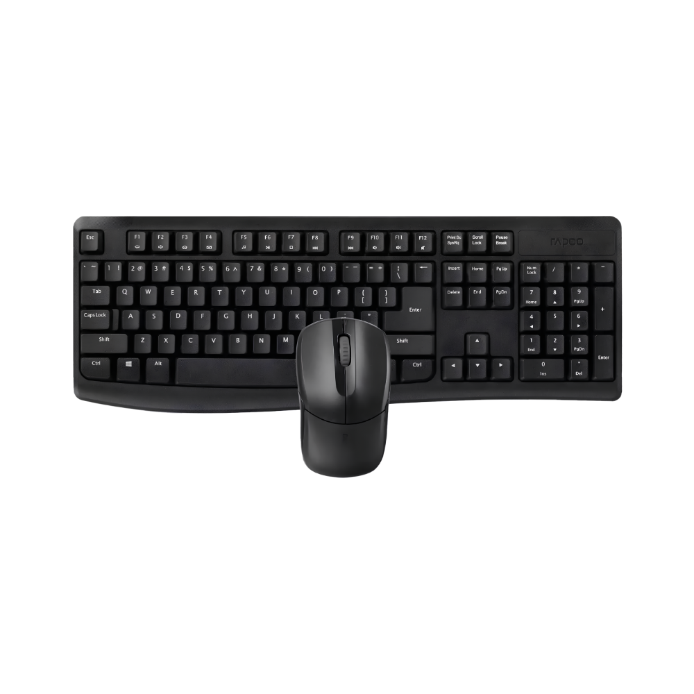 Rapoo X1800Pro Wireless Keyboard & Mouse Combo 2.4GHz (Spill-Resistant / 1000 DPI / 12 Months Battery) - Garansi Resmi