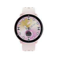 Eeluck Smart Watch W2 Pink Layar AMOLED 1.32 Inci GPS Bawaan Tahan Air 5ATM Bodi Stainless Steel Garansi Resmi